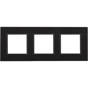 Изображение товара Рамка на 3 поста (черное дерево, антрацит) ЭРА 14-5303-05