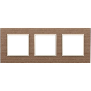 Изображение товара Рамка на 3 поста (ясень, слоновая кость) ЭРА 14-5303-07