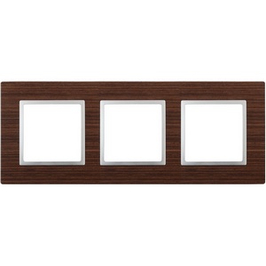 Изображение товара Рамка на 3 поста (венге, алюминий) ЭРА 14-5303-10