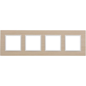 Изображение товара Рамка на 4 поста (беленый дуб, белый) ЭРА 14-5304-01