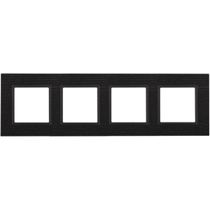 Изображение товара Рамка на 4 поста (черное дерево, антрацит) ЭРА 14-5304-05