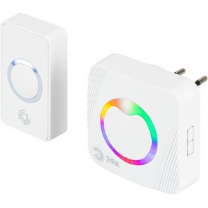 Изображение товара Звонок дверной беспроводной с RGB подсветкой ЭРА AG-M017F15 (AC) White Era