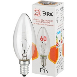Изображение товара Лампочка накаливания E14 60W ЭРА B-60-E14-230-CL