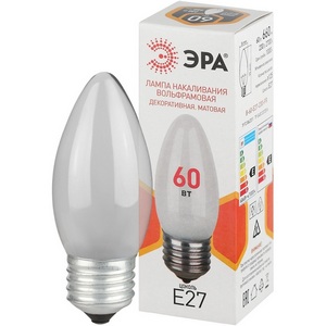 Изображение товара Лампочка накаливания E27 60 Вт ЭРА B36 B-60-E27-230-FR