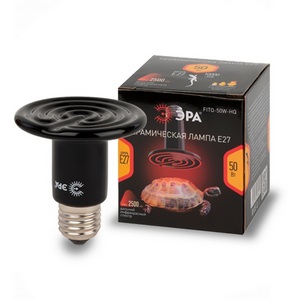 Изображение товара Инфракрасная лампа ЗРА FITO-50W-НQ керамическая CeramiHeat RX для брудера, рептилий 50 Вт Е27