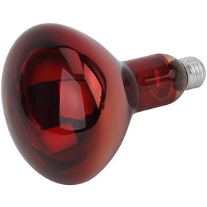 Изображение товара Инфракрасная лампа ЗРА ИКЗК 230-150 R127 E27 для обогрева животных и освещения 150 Вт