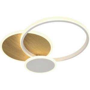 Изображение товара Потолочная люстра светодиодная с пультом ЭРА City CLL-1-60-RC WH+Wood