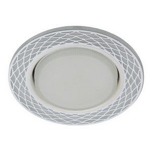 Изображение товара Встраиваемый светильник круглый с подсветкой DK LD37 WH/WH ЭРА