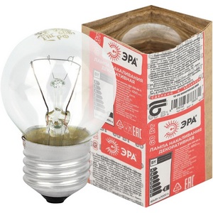 Изображение товара Лампочка накаливания E14 40 Вт ЭРА P45 ДШ230-60-1