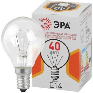 Изображение товара Лампочка накаливания E14 40W ЭРА ДШ 230-40-3