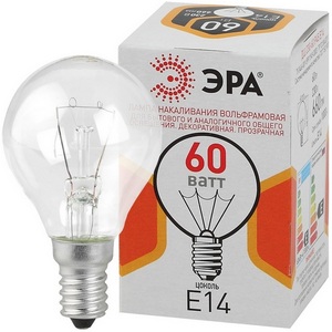Изображение товара Лампочка накаливания E14 60W ЭРА ДШ 230-60-3