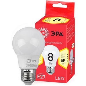 Изображение товара Лампочка светодиодная E27 8Вт ЭРА ECO LED A55-6W-827-E27 ECO LED A55-8W-827-E27 R