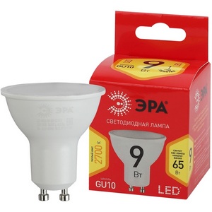 Изображение товара Лампочка светодиодная GU10 9 Вт ЭРА ECO LED MR16-9W-827-GU10 ECO LED MR16-9W-827-GU10