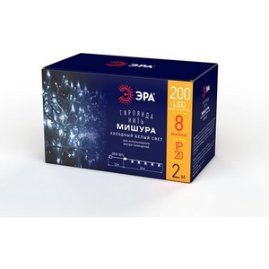 Изображение товара Гирлянда светодиодная мишура 3,9 м холодный свет ЭРА ENIN - WC мишура
