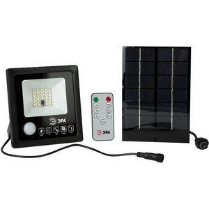 Изображение товара Прожектор уличный светодиодный на солнечной батарее с датчиком движения и пультом ЭРА ERAPRO-20