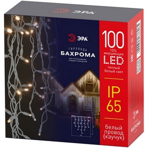 Изображение товара Гирлянда светодиодная Бахрома уличная 2x1 м ЭРА ERAPS-WK2