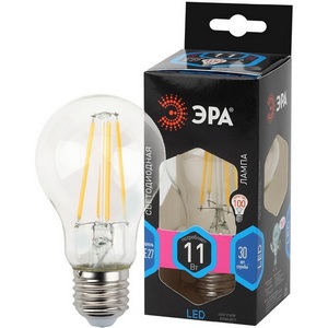 Изображение товара Лампочка светодиодная филаментная E27 11W ЭРА F-LED A60-11W-840-E27