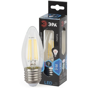 Изображение товара Лампочка светодиодная филаментная E27 7W ЭРА F-LED B35-7W-840-E27