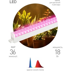 Изображение товара Светильник для растений светодиодный ЭРА FITO-18W-PL-LINE 573-GR