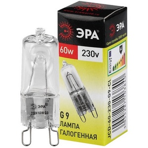 Изображение товара Лампочка галогеновая G9 60 Вт ЭРА G9-JCD-60-230V-CL G9-JCD-60-230V-CL