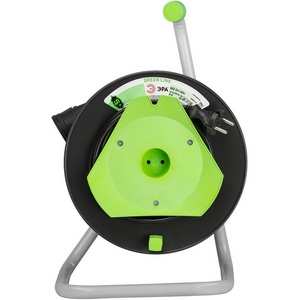 Изображение товара Удлинитель одноместный без заземления 40 метров на пластиковой катушке ЭРА GAZ-2x1-40m