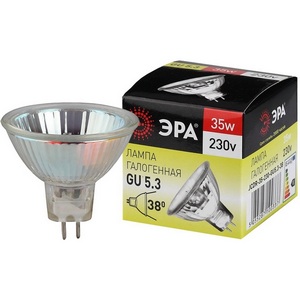 Изображение товара Лампочка галогеновая GU5.3 35W ЭРА GU5.3-JCDR (MR16) -35W-230V-CL