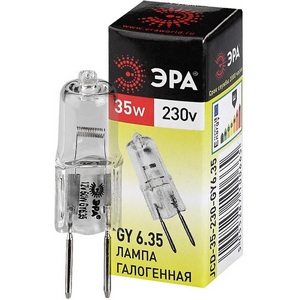 Изображение товара Лампочка галогеновая GY6.35 35W ЭРА GY6.35-JCD-35W-230V