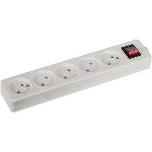Изображение товара Розеточный блок 5-и местный без заземления (белый) ЭРА K-5s