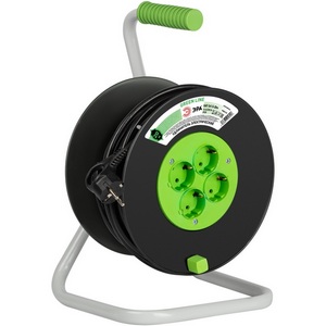 Изображение товара Удлинитель 4-х местный с заземлением 20 метров на пластиковой катушке ЭРА KAT-3x1.5-20m