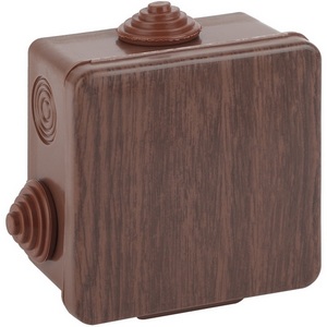 Изображение товара Коробка разветвительная открытой установки (дуб) IP54 ЭРА KOR-100-100-50-8g-O