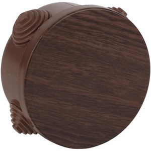 Изображение товара Коробка разветвительная открытой установки (дуб) ЭРА KOR-65-40-4g-O