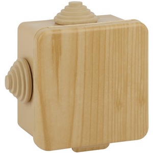 Изображение товара Коробка разветвительная открытой установки (сосна) ЭРА KOR-80-80-50-7g-P