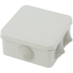 Изображение товара Коробка разветвительная открытой установки (серый) IP55 ЭРА KORz-100-100-50-6gv