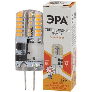 Изображение товара Лампочка светодиодная G4 2,5W ЭРА LED-JC-2,5W-12V-SLC-827-G4