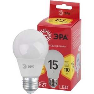 Изображение товара Лампочка светодиодная E27 15W ЭРА LED A60-15W-827-E27 R