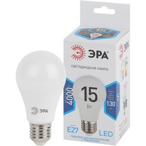 Изображение товара Лампочка светодиодная E27 15W ЭРА LED A60-15W-840-E27
