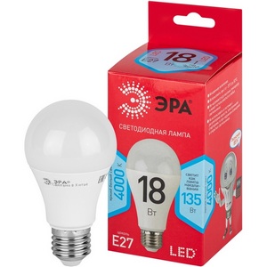 Изображение товара Лампочка светодиодная E27 18W ЭРА LED A65-18W-840-E27 R