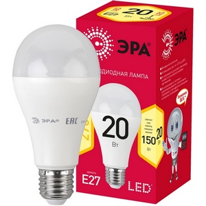 Изображение товара Лампочка светодиодная E27 20 Вт ЭРА LED A60-20W-827-E27 R LED A65-20W-827-E27 R