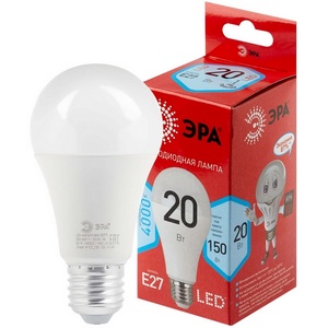 Изображение товара Лампочка светодиодная E27 20W ЭРА LED A65-20W-840-E27 R