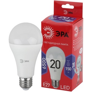 Изображение товара Лампочка светодиодная E27 20W ЭРА LED A65-20W-865-E27 R