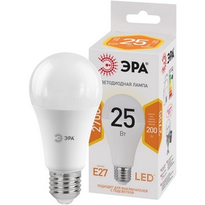 Изображение товара Лампочка светодиодная E27 25W ЭРА LED A65-25W-827-E27