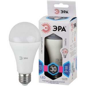 Изображение товара Лампочка светодиодная E27 30W ЭРА LED A65-30W-840-E27