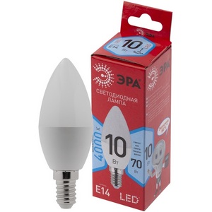 Изображение товара Лампочка светодиодная E14 10W ЭРА LED B35-10W-840-E14 R