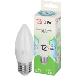 Изображение товара Лампочка светодиодная E27 12W ЭРА LED B35-12W-840-E27 GL