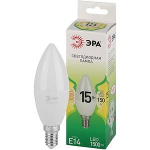 Изображение товара Лампочка светодиодная E14 12W ЭРА LED B35-15W-830-E14 GL