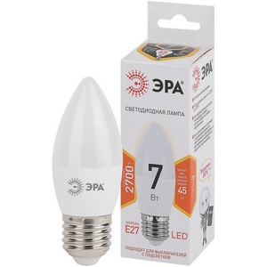 Изображение товара Лампочка светодиодная E27 7W ЭРА LED B35-7W-827-E27