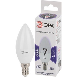 Изображение товара Лампочка светодиодная E14 7W ЭРА LED B35-7W-860-E14