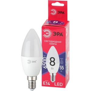 Изображение товара Лампочка светодиодная E14 8W ЭРА LED B35-8W-865-E14 R