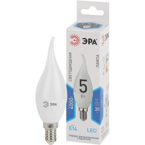 Изображение товара Лампочка светодиодная E14 5W ЭРА LED BXS-5W-840-E14