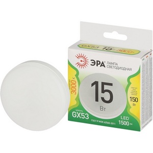 Изображение товара Лампочка светодиодная GX53 15W ЭРА LED GX-15W-830-GX53 GL